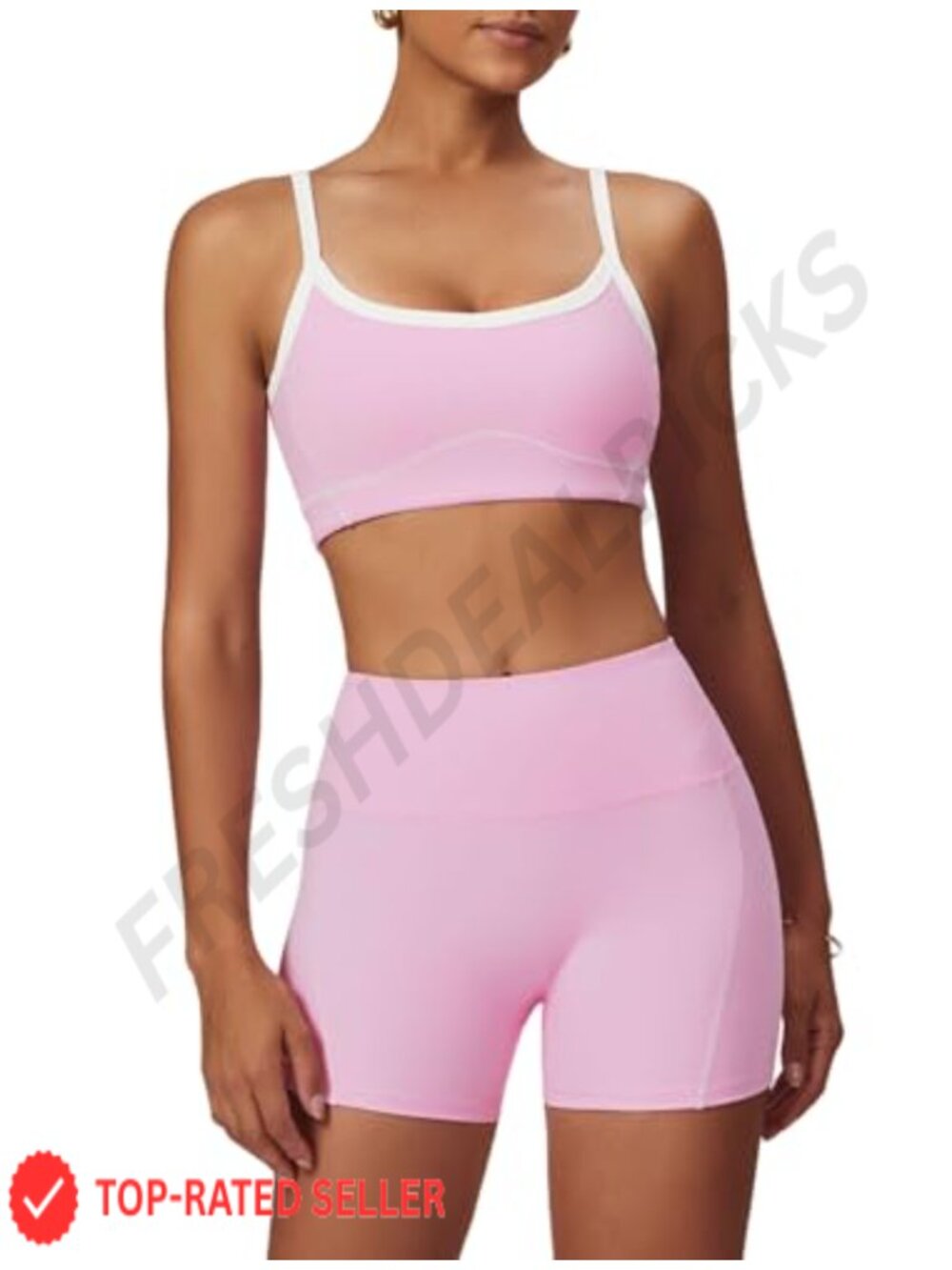 Women Workout Set Seamless Polyamide High Waist Backless Sports Bra Shorts